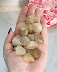 Pale Smoky Quartz & Natural Citrine Crystal Tumbled Stone - in Hand