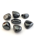 Hematite Natural Tumbled Stone - One Stone - White Background