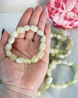 New Jade Serpentine Stone Natural Crystal Nugget Bead Bracelet - 3