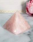 Unique Rose Quartz Natural Gemstone Crystal Pyramid | 2 Inch Base | Nurturing - 1