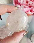 Rose Quartz Natural Crystal Palm Stone Worry Stone Meditation Tool - 2