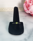 Peridot Stone Natural Crystal Sterling Silver Ring - Annabelle