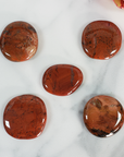 Poppy Jasper Red Jasper Natural Crystal Palm Stone Worry Stone Meditation Tool - 3