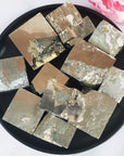 Pyrite Crystal Cluster Semi-Polished Natural Gemstone Cuboid Gemstone Formation | Multiple Sizes