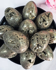 Pyrite Crystal Egg Natural Gemstone Carving with Natural Caverns | Multiple Sizes - 5