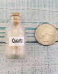 Quartz Natural Crystal Chips Bottle - One Bottle - Size Comparison