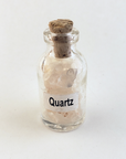 Quartz Natural Crystal Chips Bottle - One Bottle on White Background