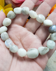 Rainbow Moonstone Crystal Nugget Bead Bracelet - In Hand