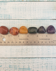 Rainbow Seven Chakra Tumbled Crystals Set - Measurements