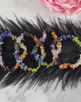 Rainbow Seven Chakra Natural Crystal Chip Bead Bracelet