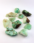 Chrysoprase Natural Raw Crystal Rough Gemstone - High Quality Small - White Background 2