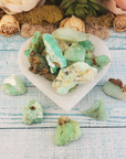 Chrysoprase Natural Raw Crystal Rough Gemstone - High Quality Small - In Selenite Bowl