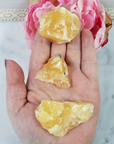 Raw Orange Calcite Crystal Natural Rough Gemstone - In Hand