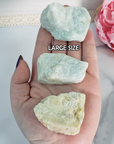 Raw Aquamarine Crystal Beryl Stone Rough Gemstone | Multiple Sizes - Large Size in Hand 2