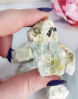 Raw Aquamarine Crystal Beryl Stone Rough Gemstone | Multiple Sizes - Close Up 3