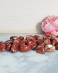 Red Jasper Stone Natural Gemstone Tumbled Crystal - On Tile 2
