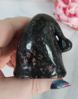 Rhodonite Crystal Natural Gemstone Santa Hat Gnome Hat - 5