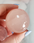 Rose Quartz Crystal Sphere Natural Gemstone Orb - 30mm - 35mm - Close Up 2