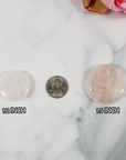 Rose Quartz Natural Crystal Palm Stone Worry Stone Meditation Tool | Multiple Sizes - 1