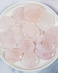 Rose Quartz Natural Crystal Palm Stone Worry Stone Meditation Tool | Multiple Sizes