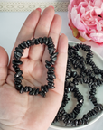 Shungite Stone Natural Crystal Chip Bead Bracelet - 1