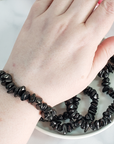 Shungite Stone Natural Crystal Chip Bead Bracelet - 5