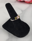 Green Tourmaline, Pink Tourmaline, & Yellow Tourmaline Crystal Natural Gemstone 925 Sterling Silver Ring | Size 5 - 3