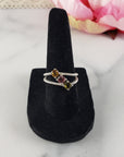 Yellow Tourmaline, Pink Tourmaline, & Green Tourmaline Crystal Natural Gemstone 925 Sterling Silver Ring | Size 7