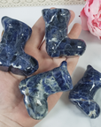 Sodalite Crystal Natural Gemstone Santa Boot Christmas Stocking Carving - 1