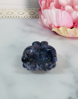 Sodalite Crystal Natural Gemstone Offering Hands Sphere Display Stand - 4