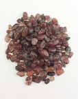 Strawberry Quartz Crystal Natural Gemstone Chips By the Ounce - White Background