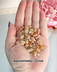 Sunstone Crystal Natural Gemstone Chips By the Ounce - One Ounce Crystal Chips in Hand