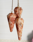 Sunstone Crystal Natural Gemstone Pendulum | Spiritual Tool - 9