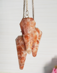 Sunstone Crystal Natural Gemstone Pendulum | Spiritual Tool - 8