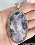 Unique Tiffany Stone Natural Gemstone 925 Sterling Silver Pendant - 4
