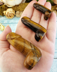 Big Dick Energy - Tigers Eye Crystal Penis Power Totem Gift Box - In Hand Indoor Lighting