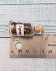 Tigers Eye Natural Crystal Chips Bottle - One Bottle - Measurement