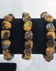 Tigers Eye Stone Natural Crystal Nugget Bead Bracelet - 5