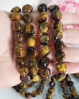 Tigers Eye Stone Natural Crystal Nugget Bead Bracelet - 1