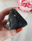 Unique Large Raw Black Tourmaline Crystal Natural Rough Gemstone | Triad - 4