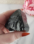 Unique Large Raw Black Tourmaline Crystal Natural Rough Gemstone | Triad - 5