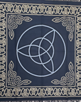 Black Triquetra Celtic Knot Altar Cloth - Angle4