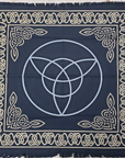 Black Triquetra Celtic Knot Altar Cloth - Angle3