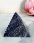 Unique Blue Sodalite Gemstone Natural Crystal Pyramid | 2 Inch Base | Truth - 4