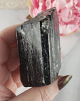 Unique Large Raw Black Tourmaline Crystal Natural Rough Gemstone | Terra