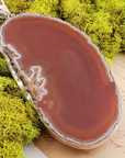 Unique Agate Stone Natural Crystal Sterling Silver Pendant - Tango