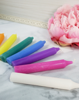 Colorful Paraffin Wax Chime Candle for Candle Magic & Rituals | Choose Your Color - Rainbow Taper Candles