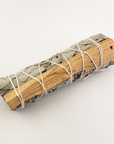 White Sage Smudge Stick with Palo Santo Wood | Smudging Sage for Spiritual Cleansing - White Background