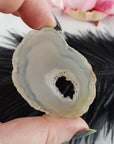 Unique Oco Agate Crystal Slice Natural Druzy Gemstone Window | Wraiths