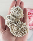 Unique Desert Rose Selenite Crystal Cluster Heat Treated Rough Mineral Formation | Wreath - 6